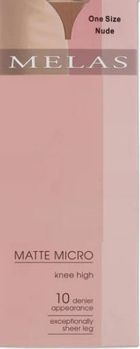 Melas Womens Matte Micro Sheer Knee Highs - As-317