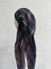 Load image into Gallery viewer, Atifa Black And Brown Pretied Headscarves