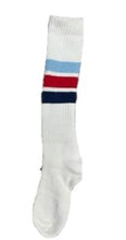 Load image into Gallery viewer, Memoi Girls Triple Stripe Knee Socks MKF 7164