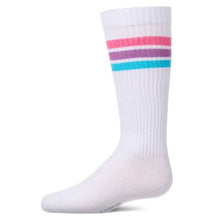 Load image into Gallery viewer, Memoi Girls Multi Stripe Knee Socks - COZY HOSE