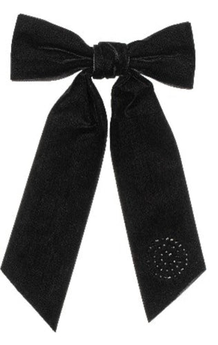 Cherie Velvet Studded Large Bow Clip-CP6756/25