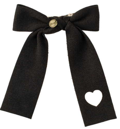 Cherie Felt Heart Cut Out Bow Clip-CP 6750/25