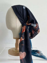 Load image into Gallery viewer, Atifa Black Butterfly Border Pretied Headscarf