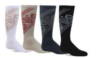 Zubii Girls Bandana Paisley Knee Socks