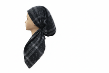 Load image into Gallery viewer, Black Plaid Pretied
