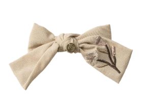 Cherie Embroidered Bow Clip CP-6625