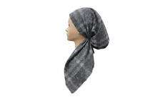 Load image into Gallery viewer, Grey Plaid Pretied