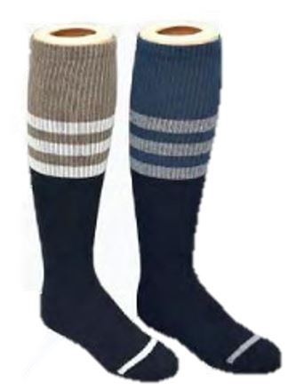 Memoi Two Tone Striped Girls Knee Socks