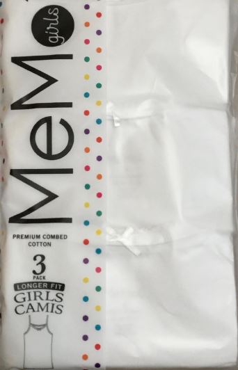 Memoi Girls Camis 3 Pack-MKU 1023