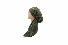 Load image into Gallery viewer, Olive Striped Pretied
