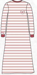 CLOUDS Girls Striped Nightgown-2650