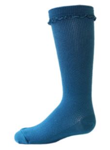 Jrp Piquet Lace Girls Knee Sock