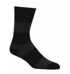 Zubii Mens  Black Two Way Ribbed Socks