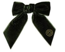 Velvet Studded Medium Bow Clip