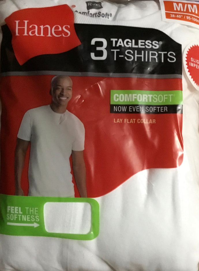 Hanes T-Shirt Men Undershirts Round Slightly Imperfect - COZY HOSE