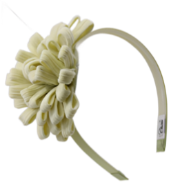 Cherie Shoe Lace Circle Flower Side Headband