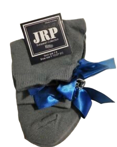 JRP Statin Charm Bow Black/Grey Anklet - COZY HOSE