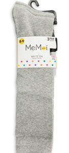 Memoi 3 Pack Write On Girls Knee Socks-PROMO 710