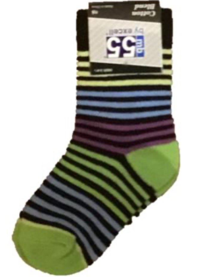 MB Green/Black Striped Boys Sock - COZY HOSE