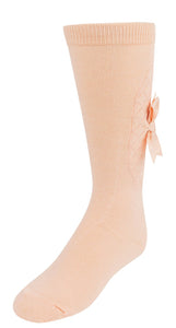 Jrp Diamond Bow Girls Knee Sock - COZY HOSE