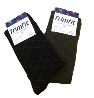 Trim Fit Outline Diamond Sock - COZY HOSE