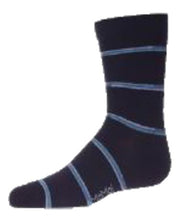 Load image into Gallery viewer, Memoi Spacedye Stripe Boys Crew Socks MK-159