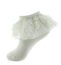 Load image into Gallery viewer, JRP Girls Net Lace Flower Anklet - COZY HOSE