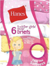 Load image into Gallery viewer, Hanes Girls Toddler Briefs-6 Pack - COZY HOSE