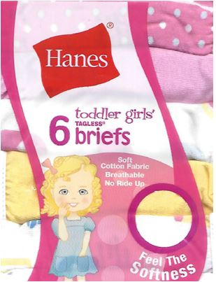 Hanes Girls Toddler Briefs-6 Pack - COZY HOSE
