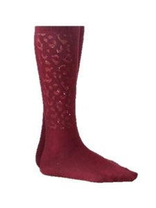 Blinq Glitter Leopard Print Knee Sock - COZY HOSE