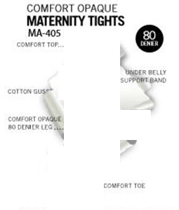 Memoi Maternity Comfort Opaque Tights 80 Denier-MA-405