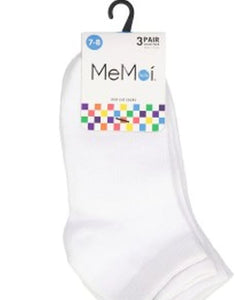 Memoi 3pk Mid Cut Sock MK-556 - COZY HOSE