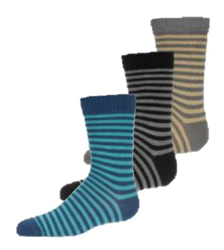 Memoi Thin Stripe Boys Crew Socks MK-155