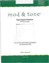 Load image into Gallery viewer, Mod &amp; Tone Super Support Pantyhose 60 Denier-8100 - COZY HOSE