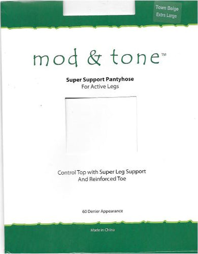 Mod & Tone Super Support Pantyhose 60 Denier-8100 - COZY HOSE