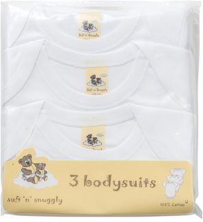 Soft 'n' Snuggly 3pk Bodysuits - COZY HOSE