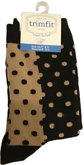 Trim Fit Colorblock Dot Sock 17042 - COZY HOSE